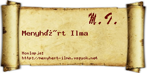 Menyhért Ilma névjegykártya